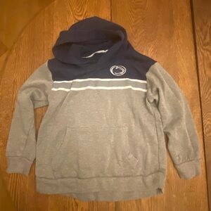 Penn State Colosseum Navy Hooded Pullover with White Trim